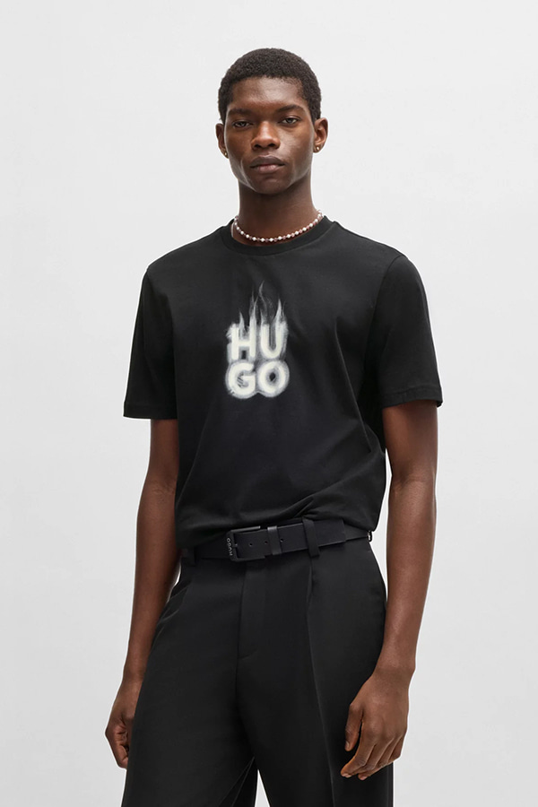 ΑΝΔΡΙΚΗ ΜΠΛΟΥΖΑ HUGO - 001 ΜΑΥΡΟ